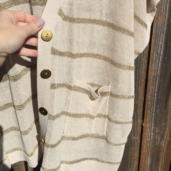 H&M gold and cream cardigan - Picture 3 of 7